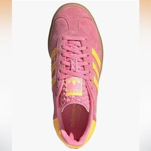 Bnwt Adidas Gazelle Suede Sneaker in Pink and Yellow - Women sz 8
